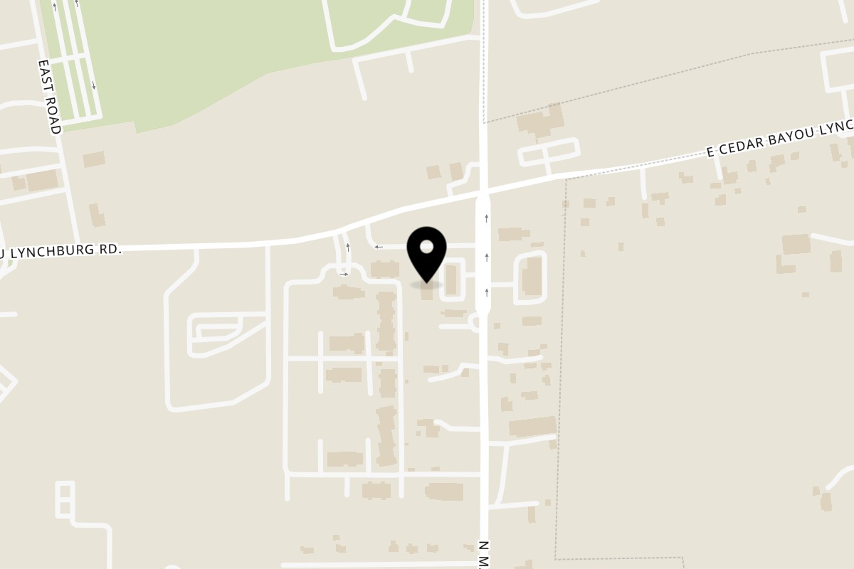 Map showing the location of Rice Bowl of India on 4919 N Main St in Baytown